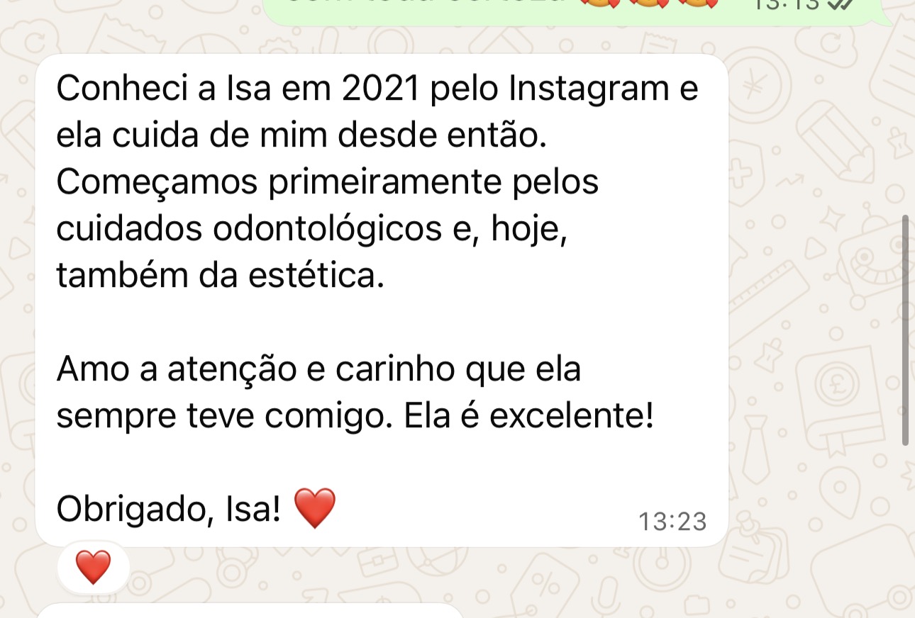 Depoimento de paciente